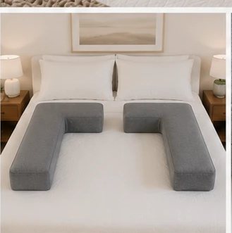 Woman resting on Cradle memory-foam support pillow in bed